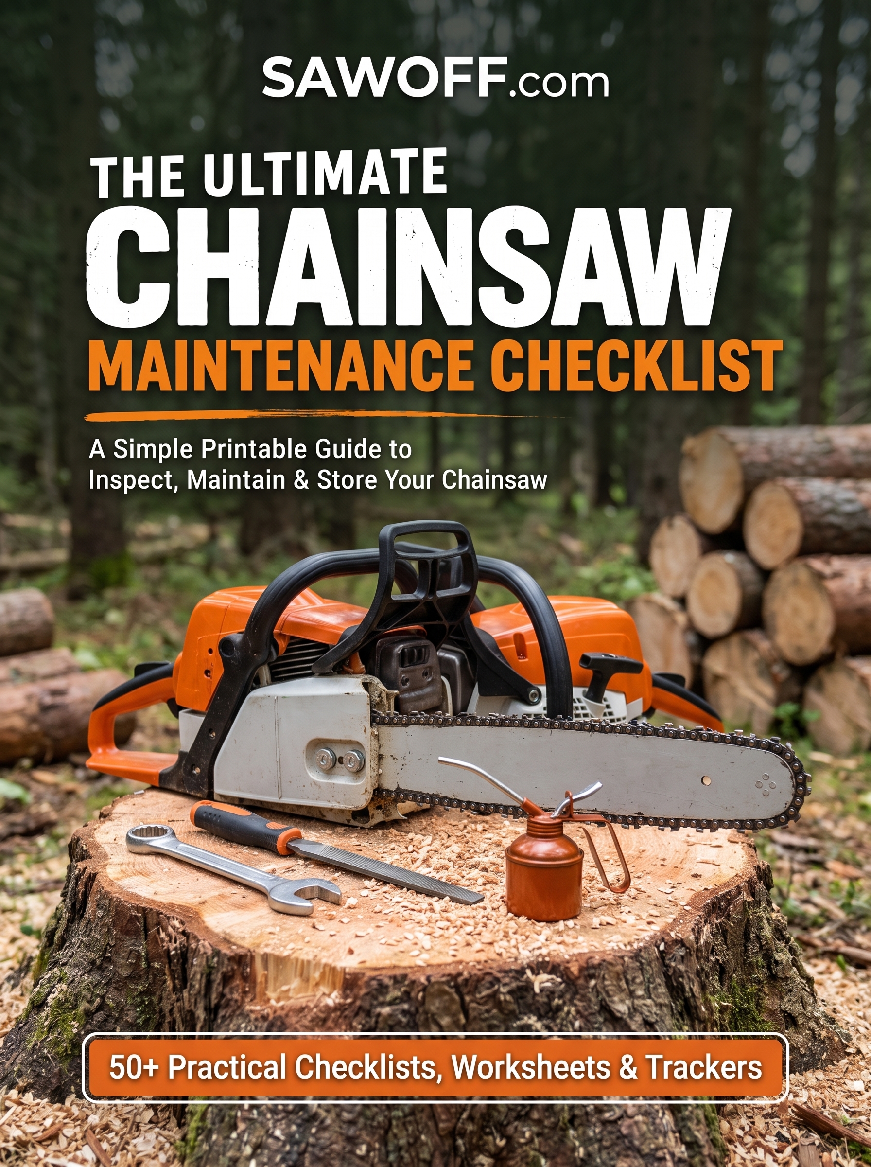 The Ultimate Chainsaw Maintenance Checklist 96-Page Cover